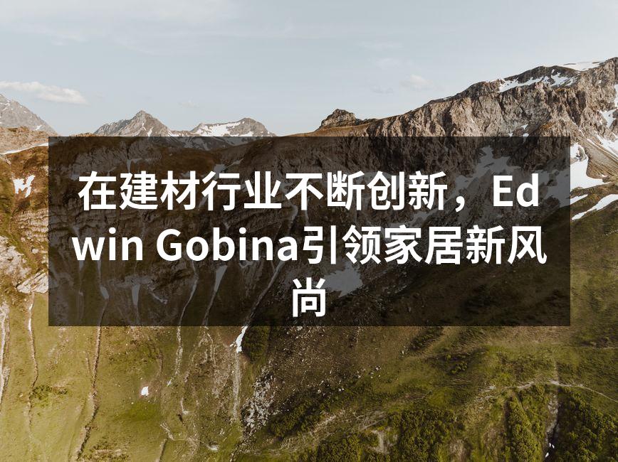 在建材行业不断创新，Edwin Gobina引领家居新风尚